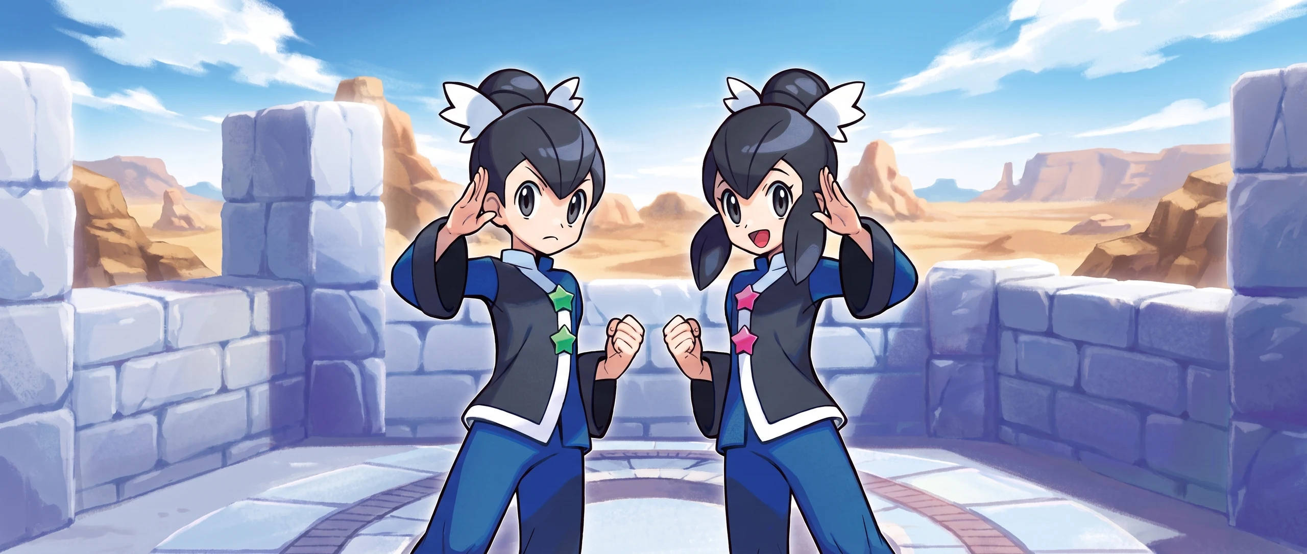 Panorama Poko·Art de Entraînement de Lévy et Tatia, d’après Yuu Nishida.