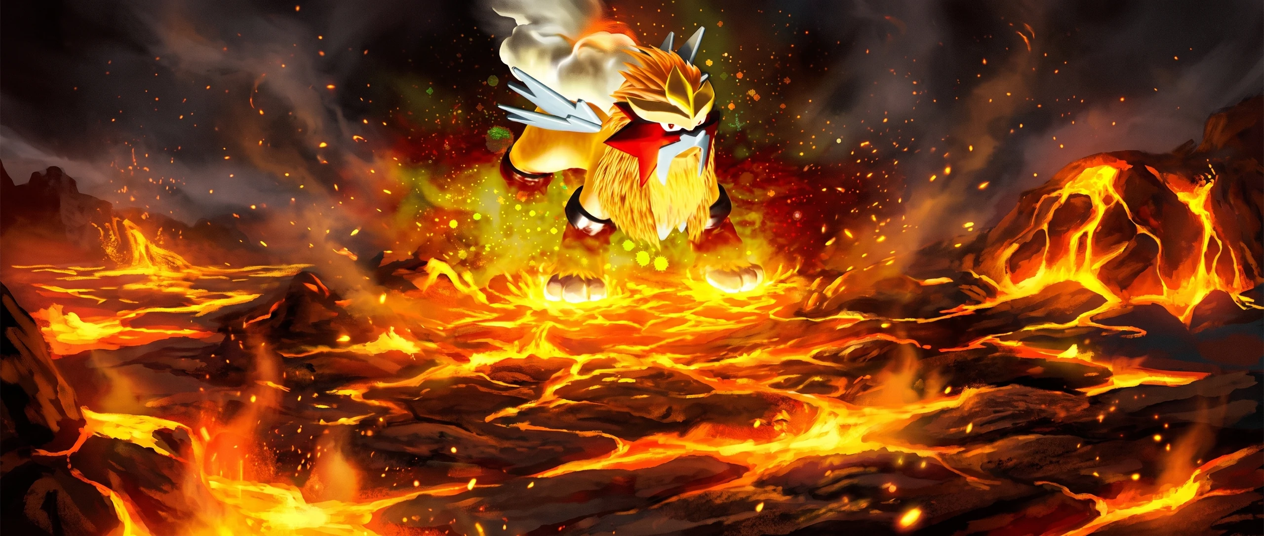 Panorama Poko·Art de Rocket's Entei ex, d’après Ryo Ueda.