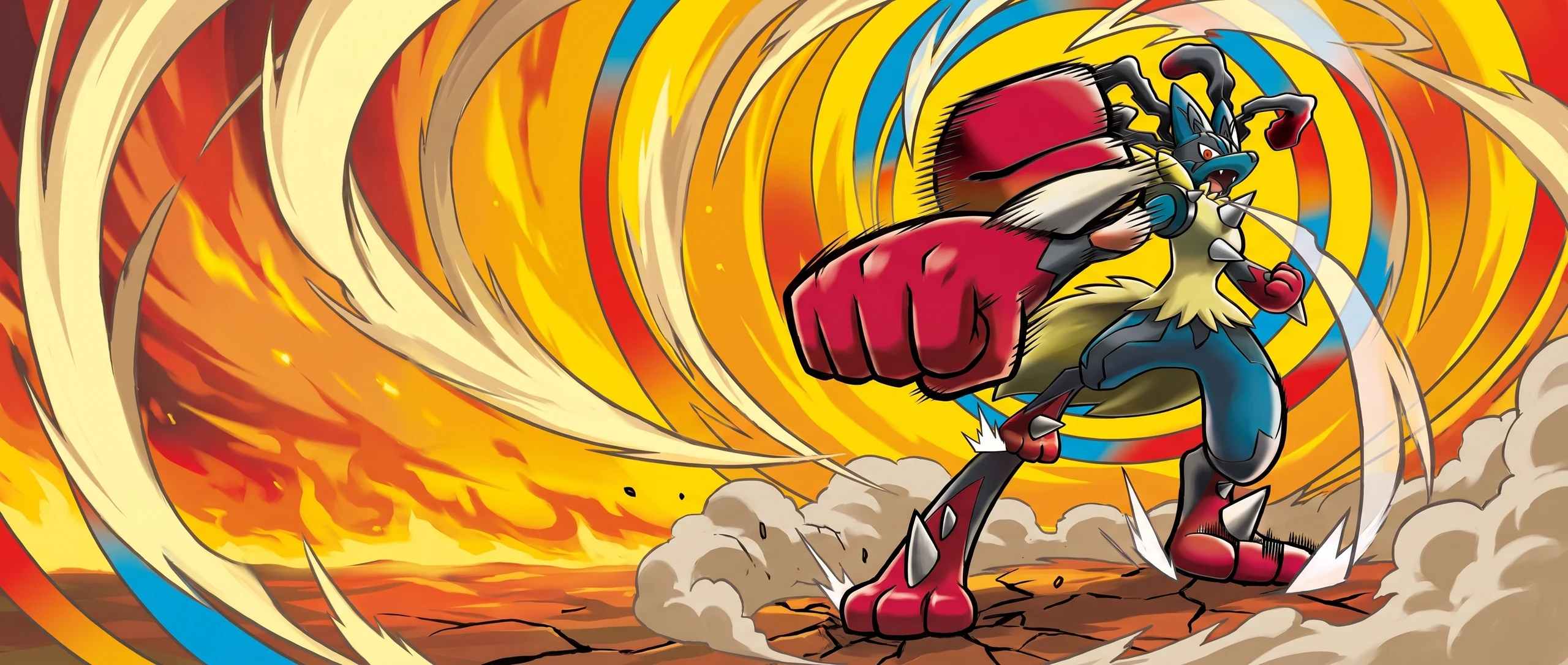 Panorama Poko·Art de メガルカリオex, d’après 5ban Graphics.
