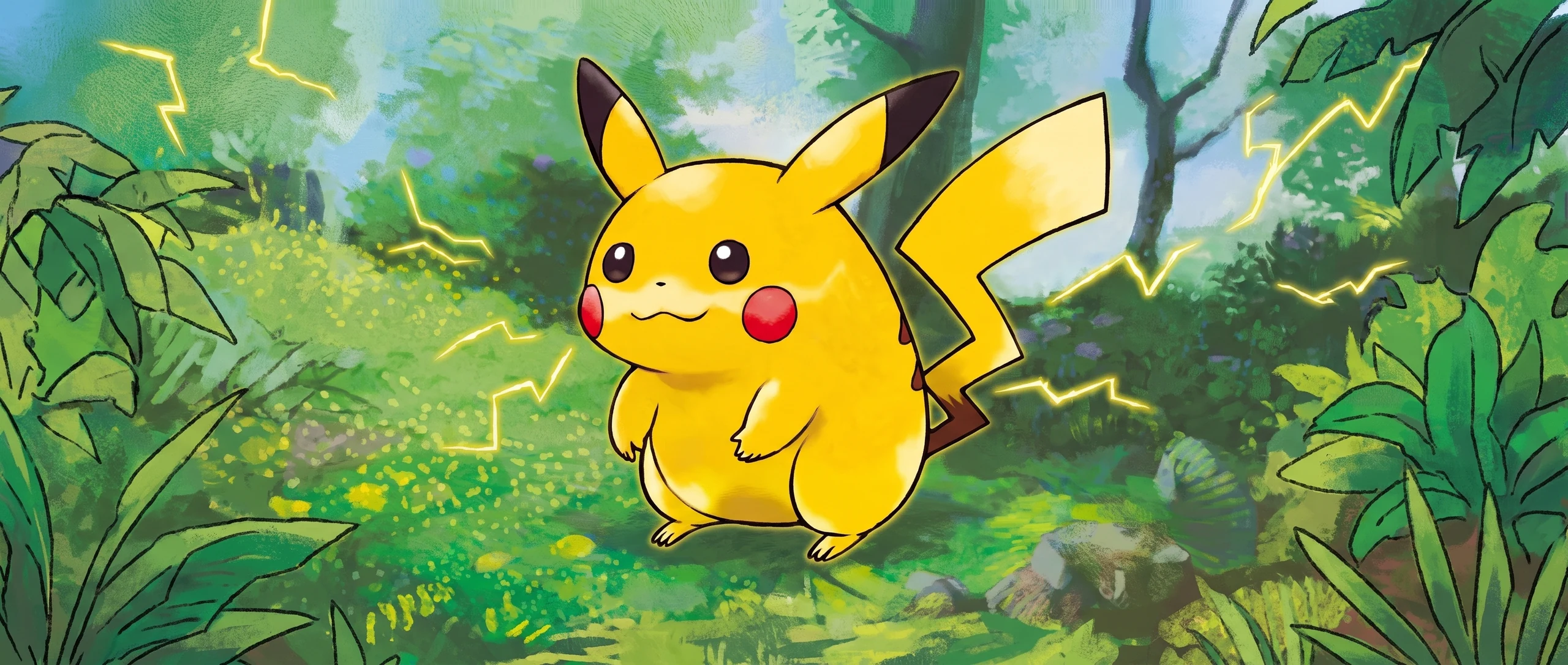 Panorama Poko·Art de Pikachu, d’après Ken Sugimori.