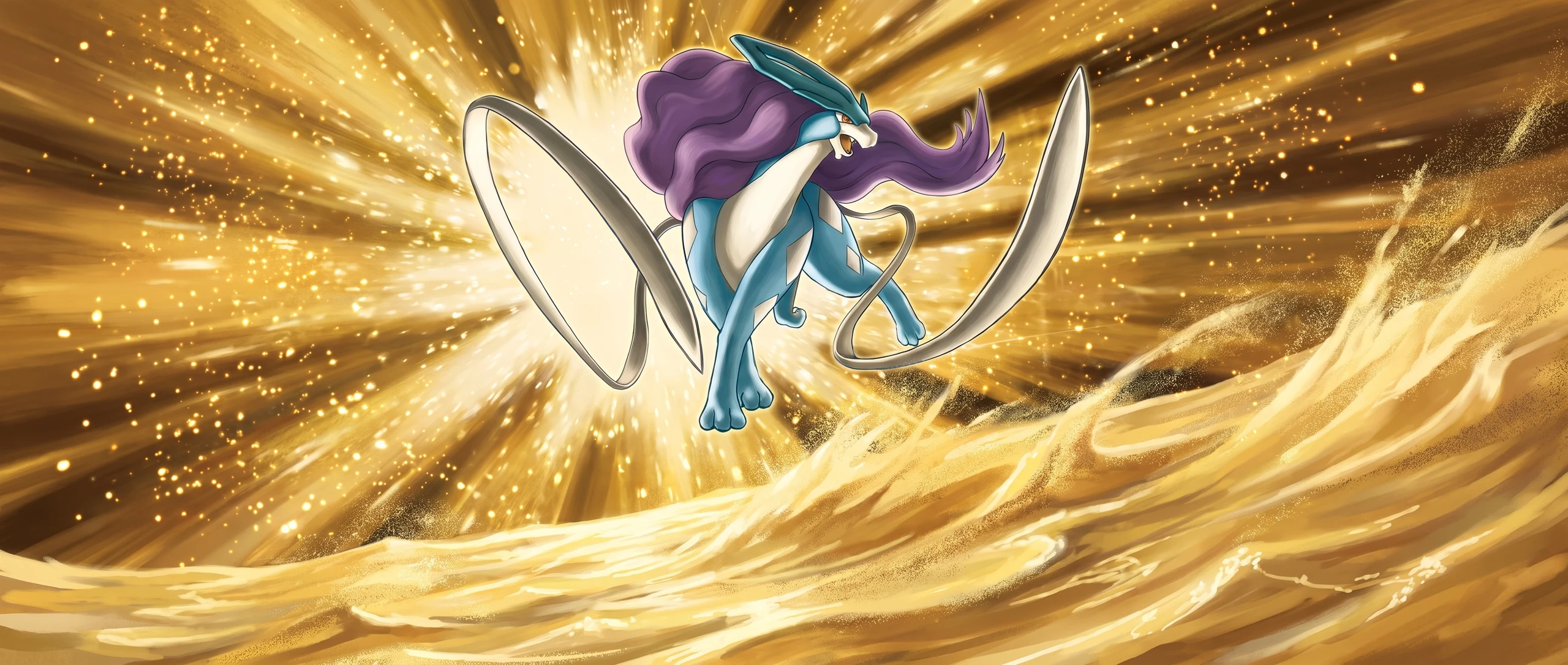 Panorama Poko·Art de Suicune, d’après Masakazu Fukuda.