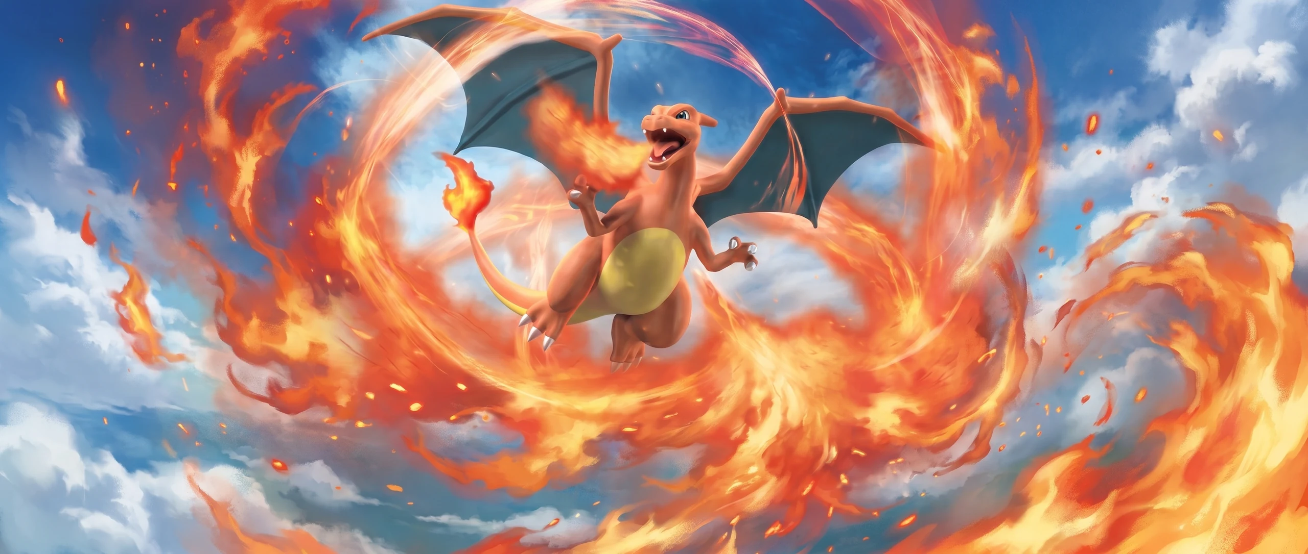 Panorama Poko·Art de Dracaufeu, d’après hatachu.