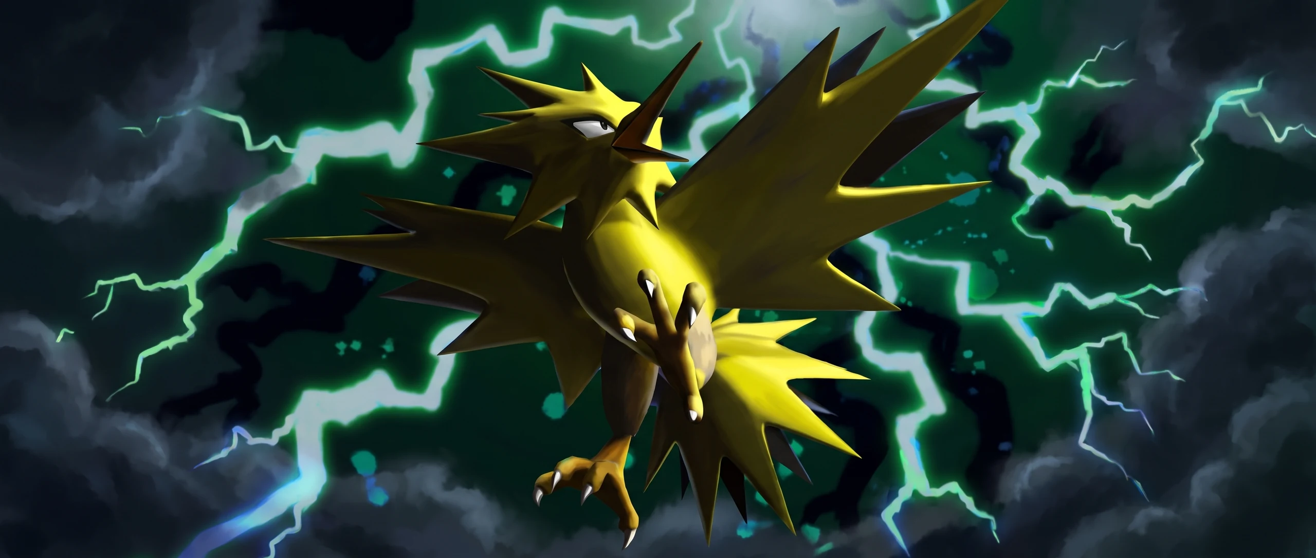 Panorama Poko·Art de Rocket's Zapdos ex, d’après Ryo Ueda.