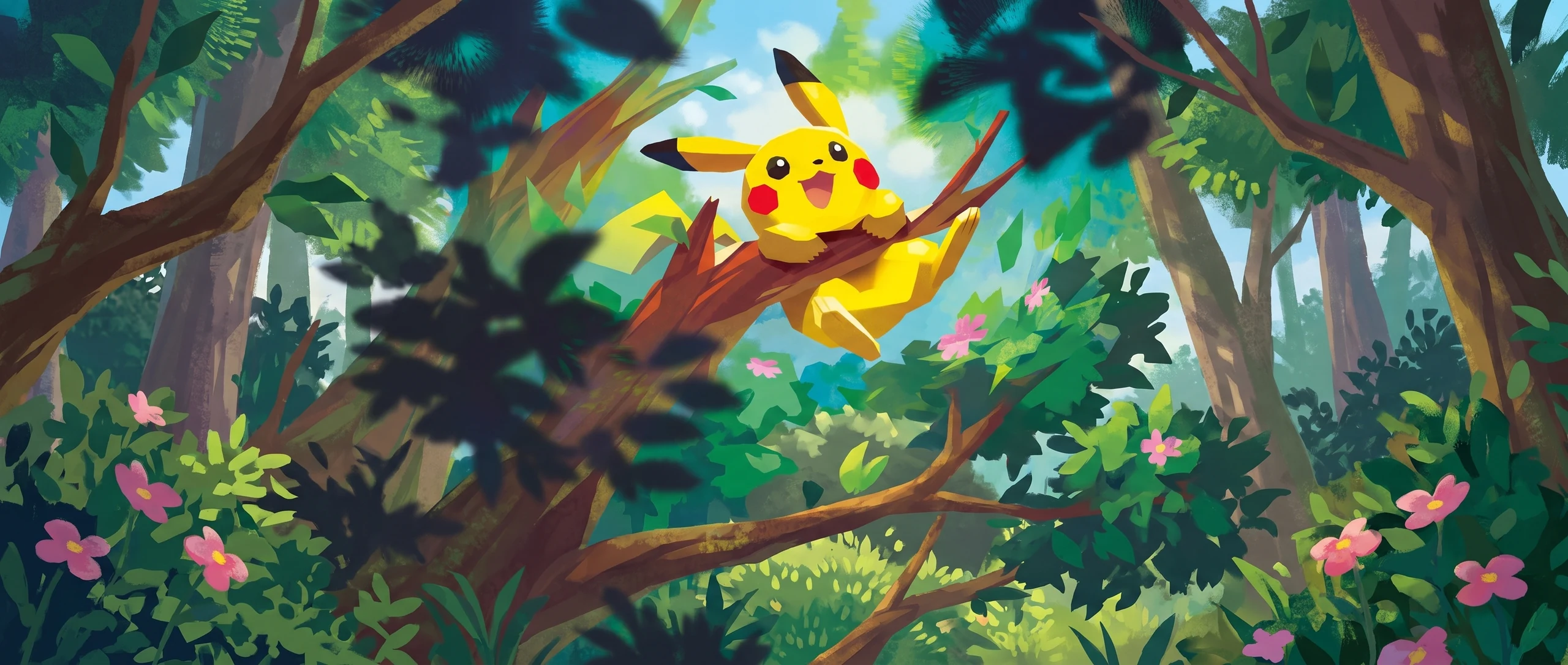 Panorama Poko·Art de Pikachu, d’après Rianti Hidayat.