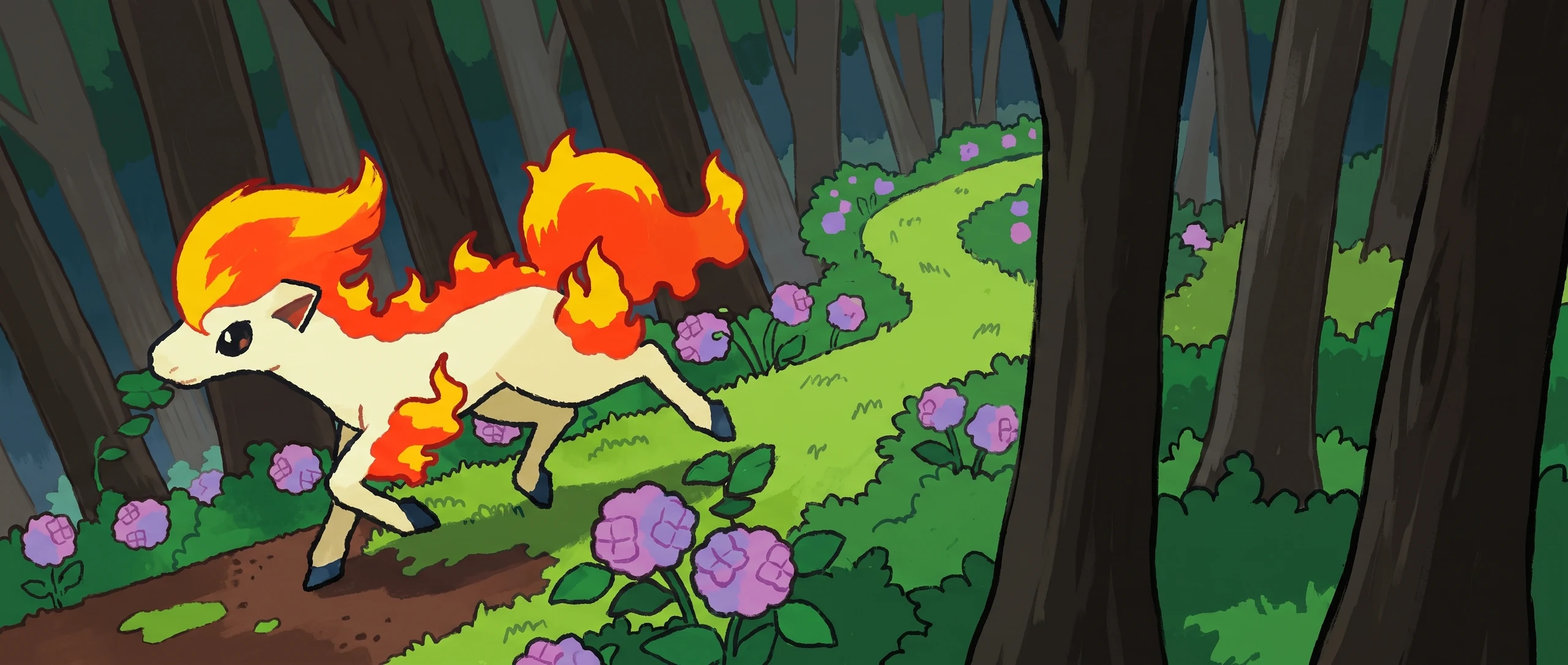 Panorama Poko·Art de Ponyta, d’après Kanako Eo.