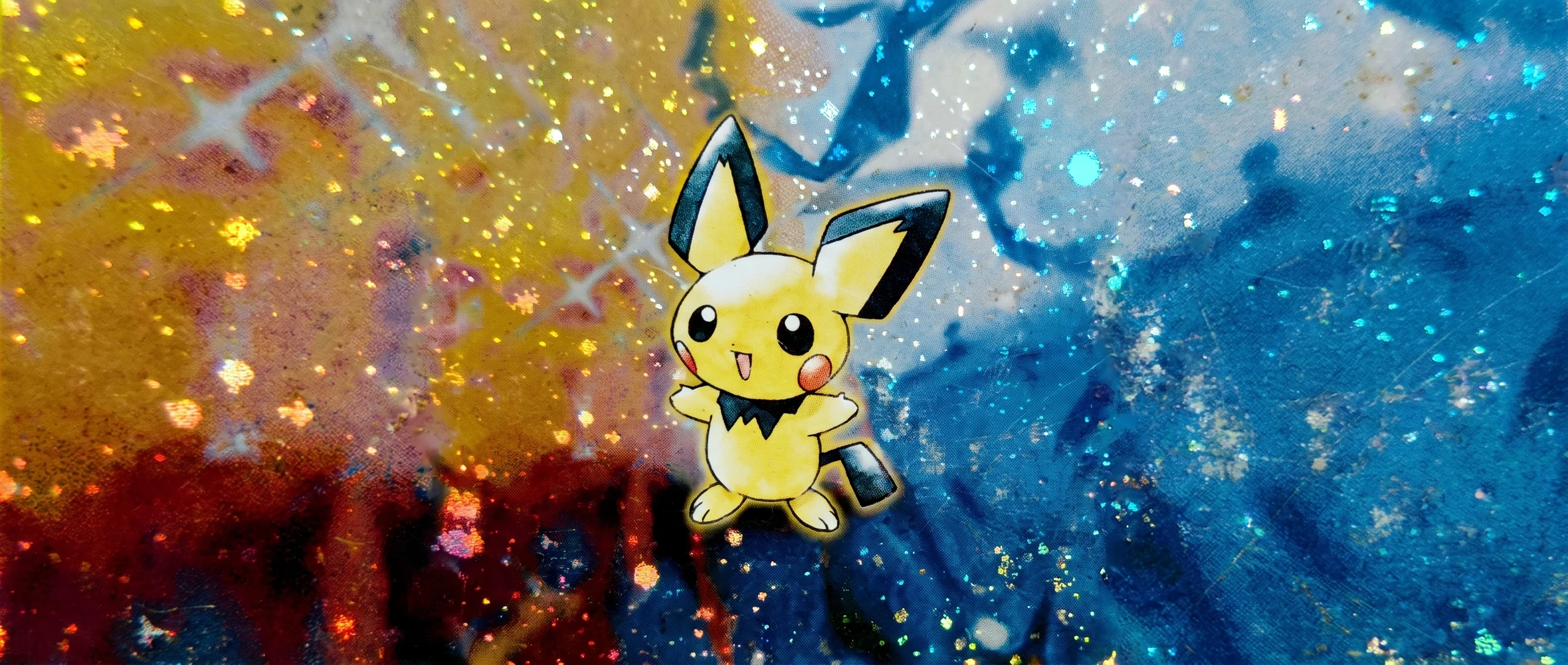Panorama Poko·Art de Pichu, d’après Ken Sugimori.