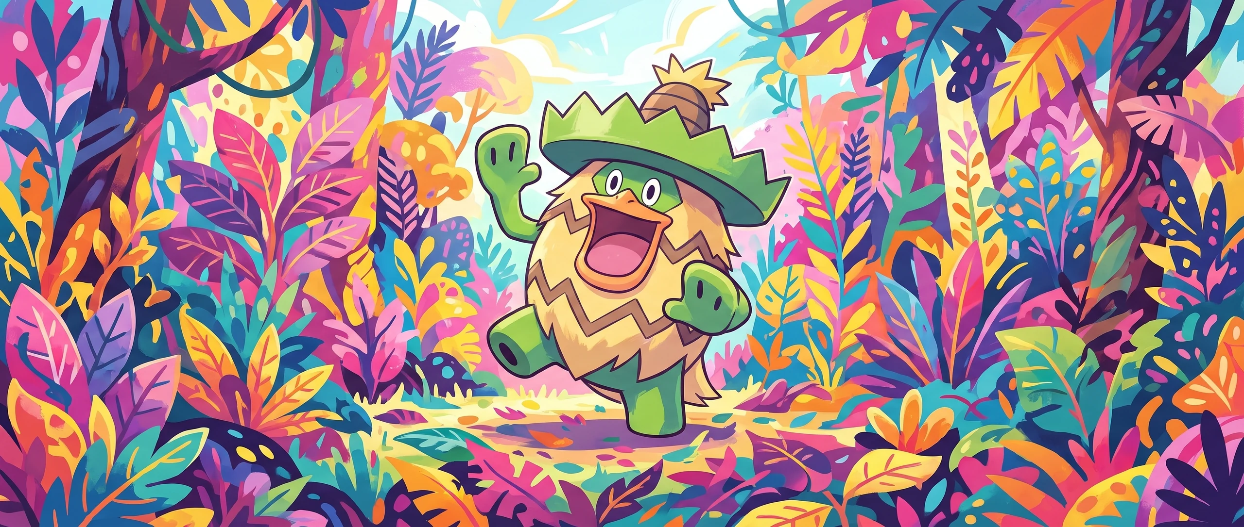 Panorama Poko·Art de Ludicolo, d’après Jerky.