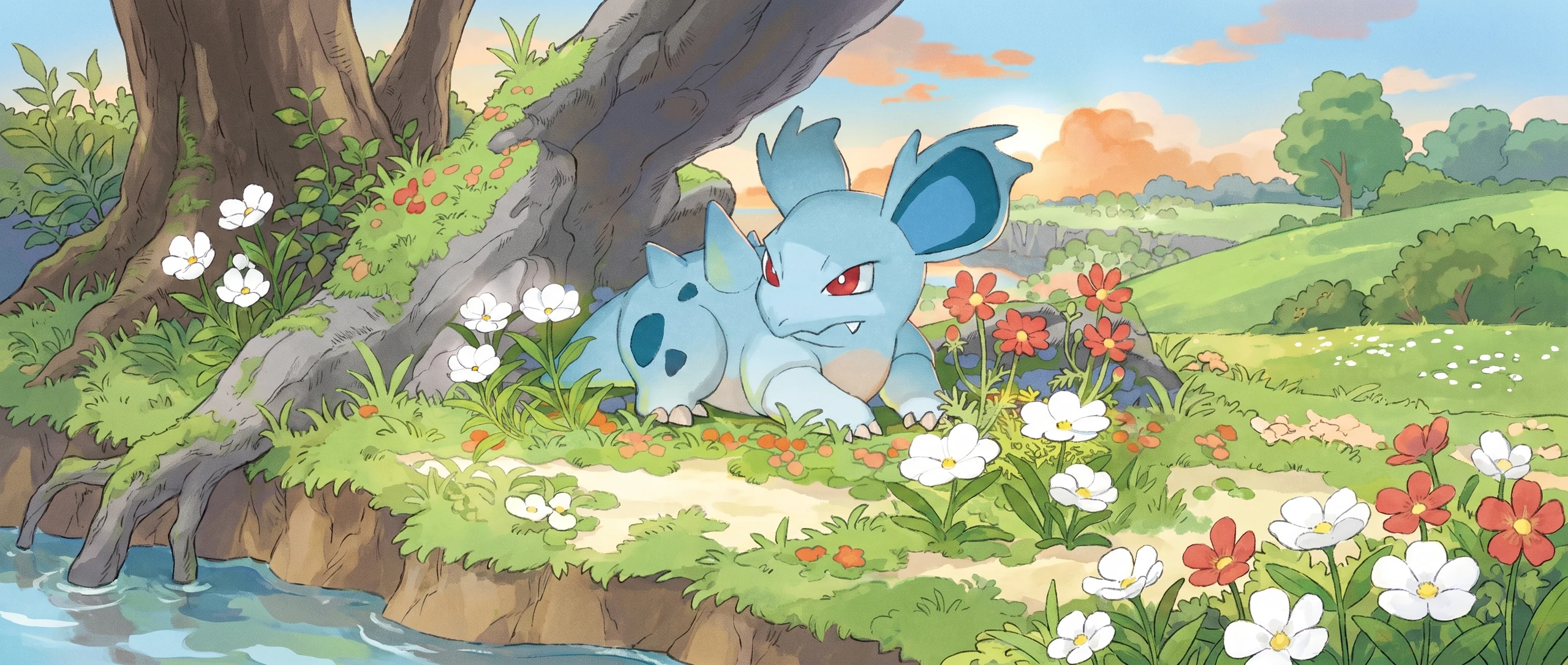 Panorama Poko·Art de Nidorina, d’après Jiro Sasumo.