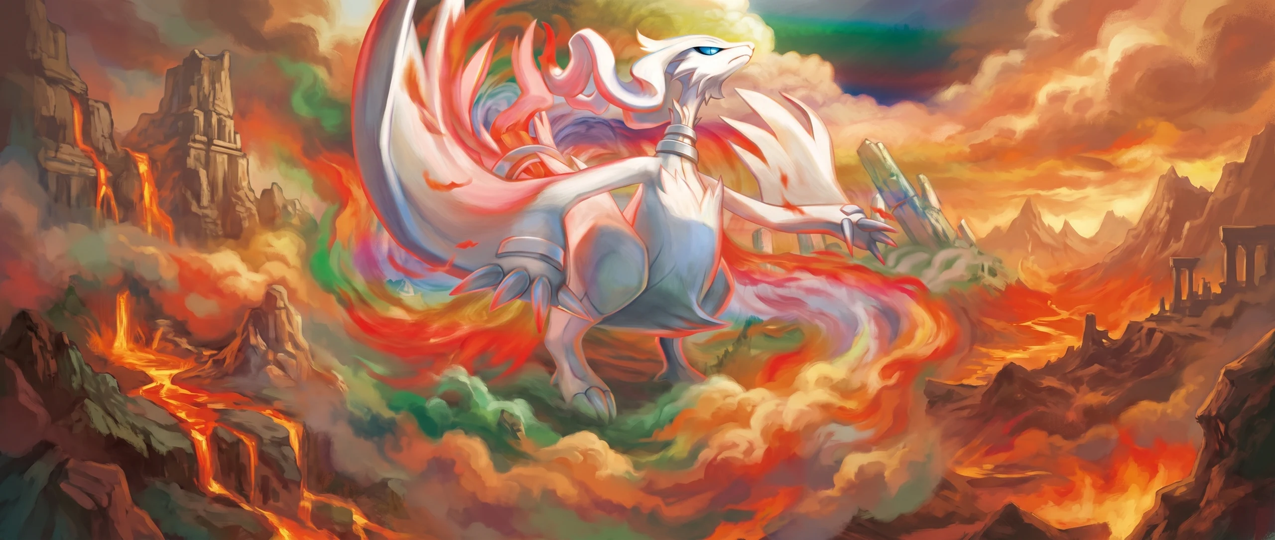 Panorama Poko·Art de Reshiram, d’après Uta.