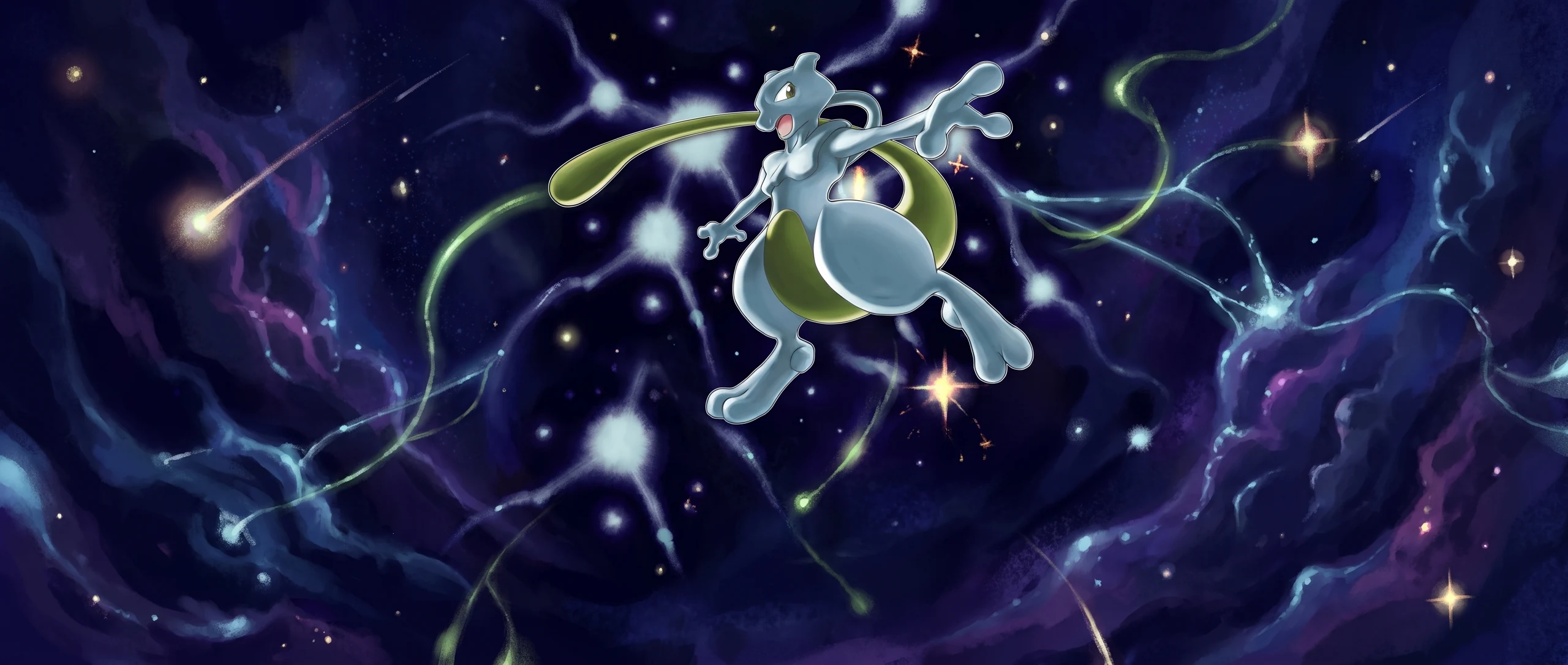 Panorama Poko·Art de Mewtwo, d’après Masakazu Fukuda.