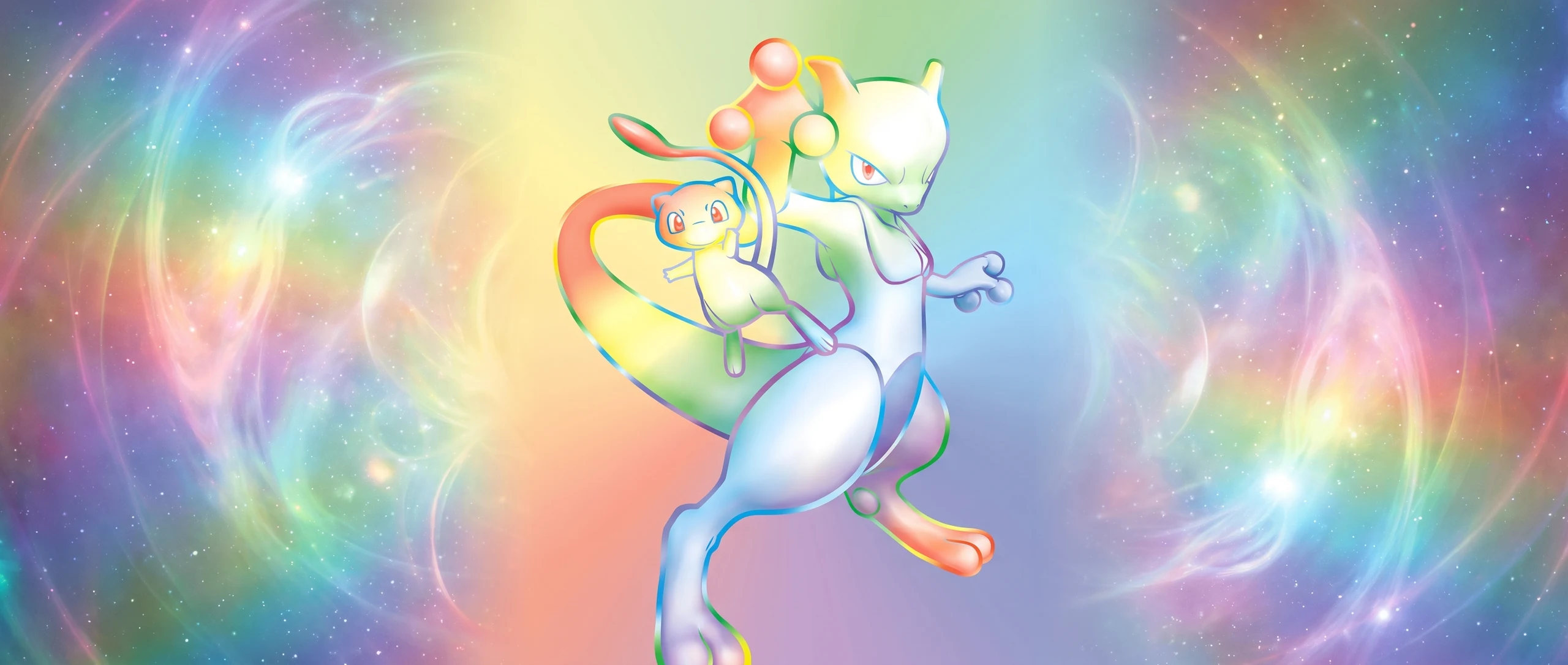 Panorama Poko·Art de Mewtwo et Mew GX, d’après 5ban Graphics.