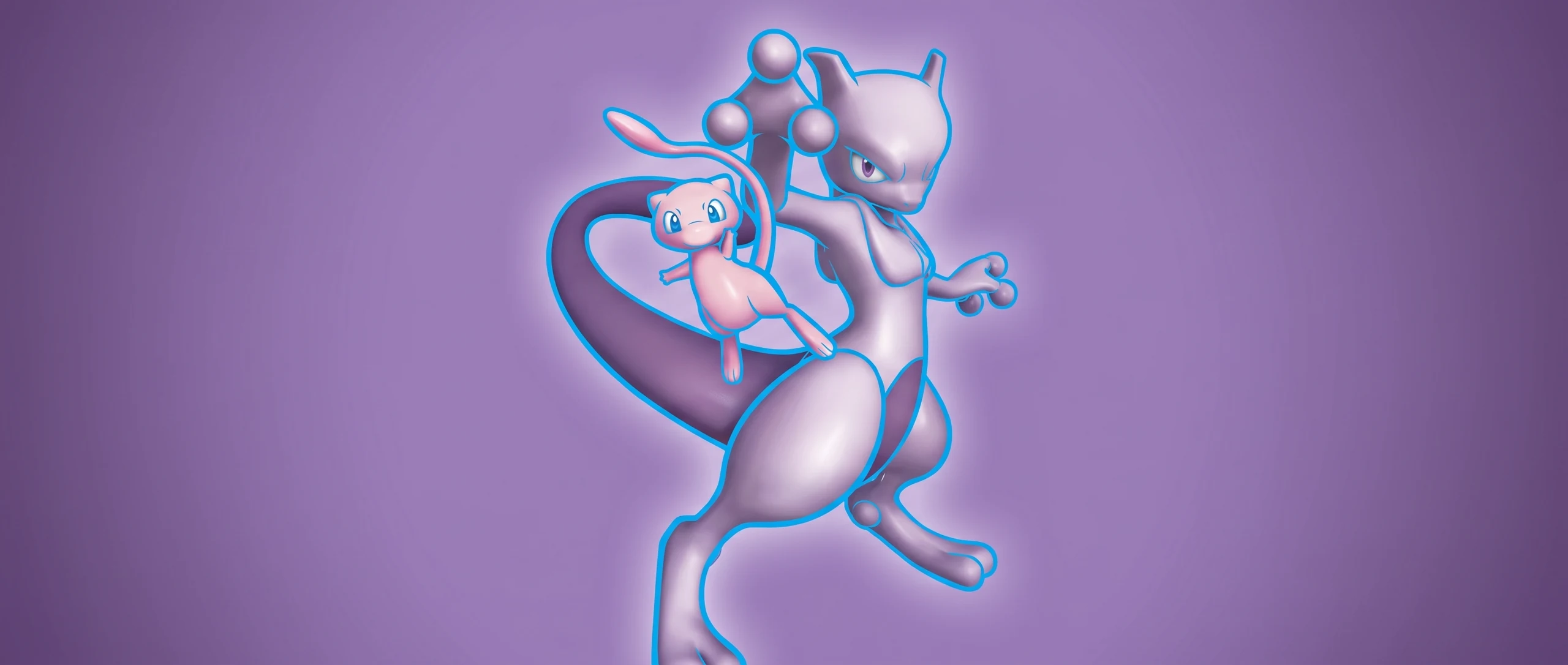 Panorama Poko·Art de Mewtwo et Mew GX, d’après 5ban Graphics.
