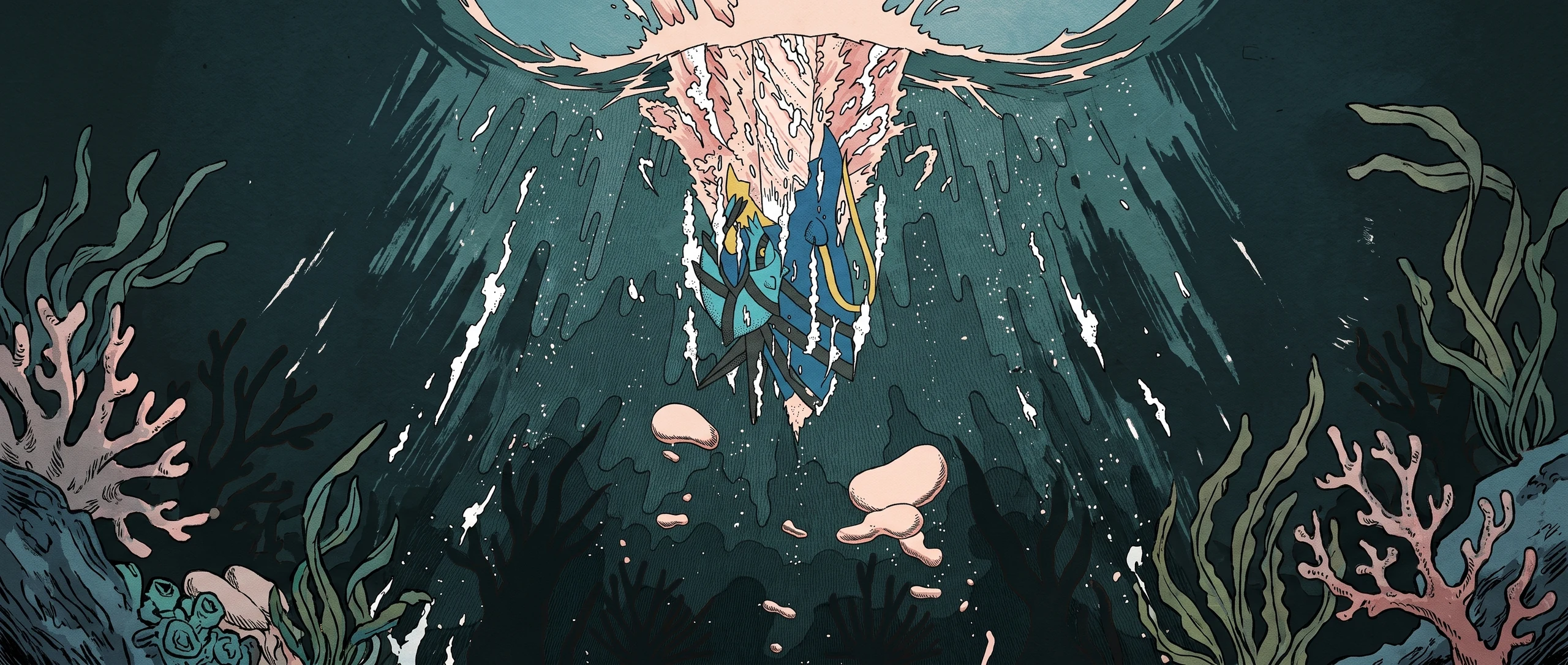 Panorama Poko·Art de Gamblast, d’après Mori Yuu.