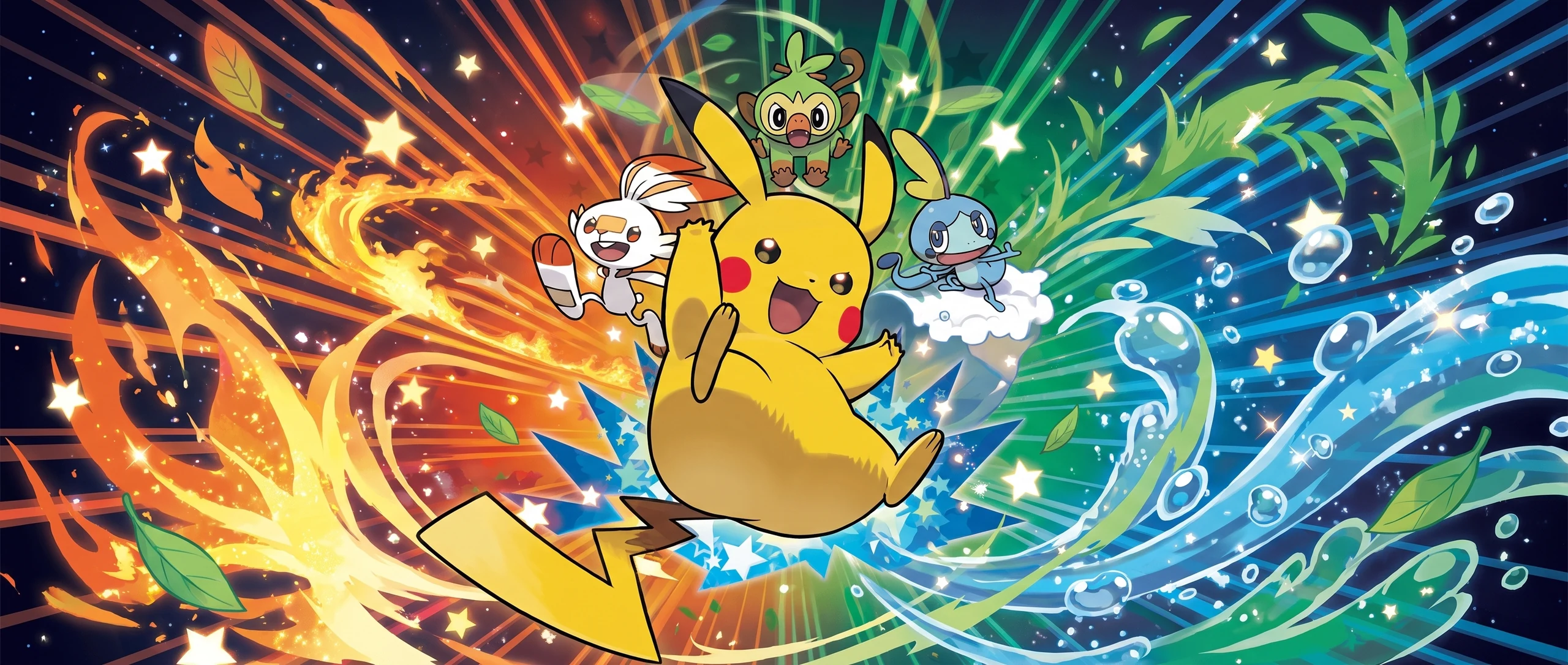 Panorama Poko·Art de Pikachu, d’après Hideki Ishikawa.