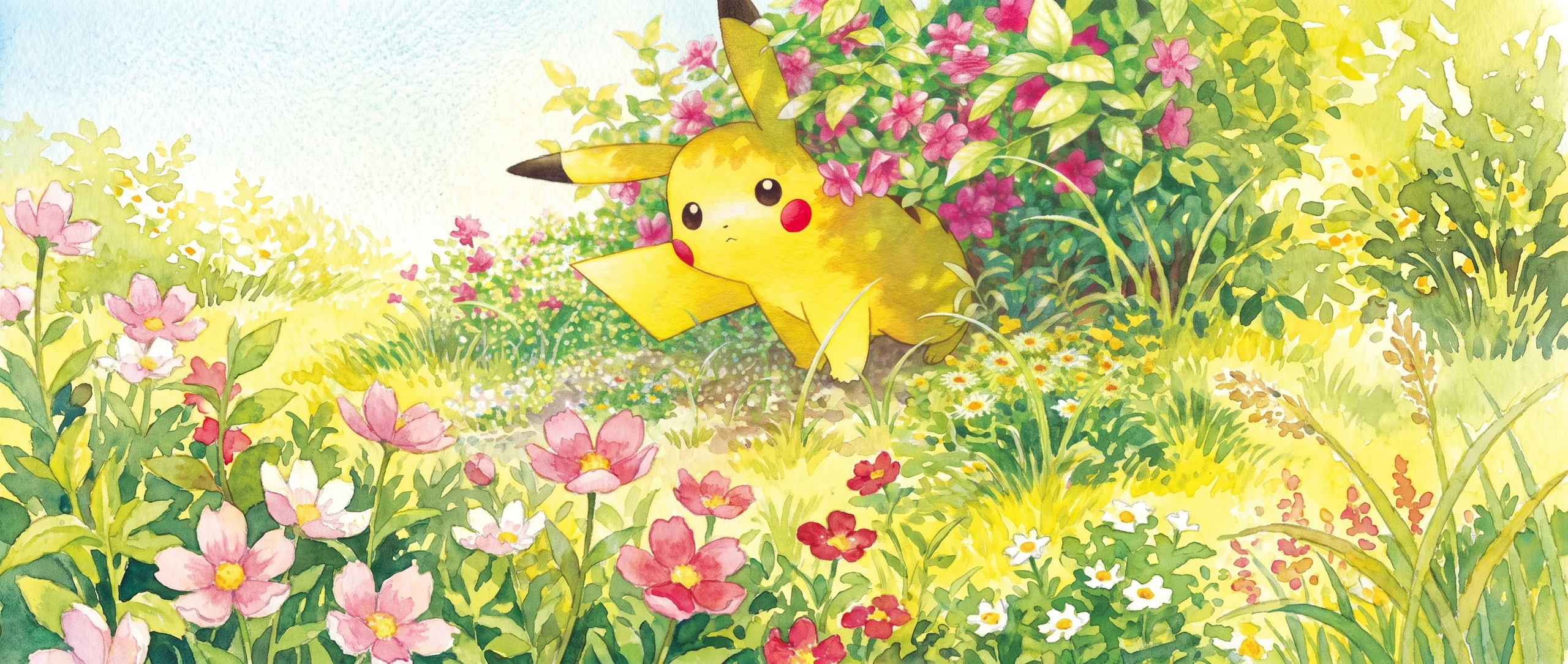 Panorama Poko·Art de Pikachu, d’après Narumi Sato.