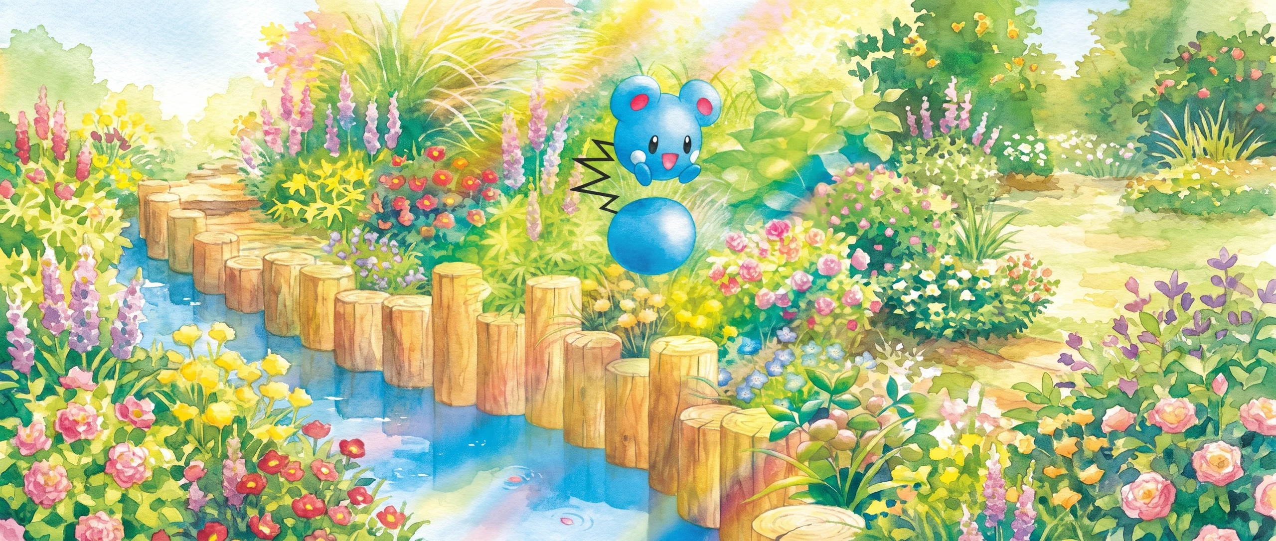 Panorama Poko·Art de Azurill, d’après Narumi Sato.