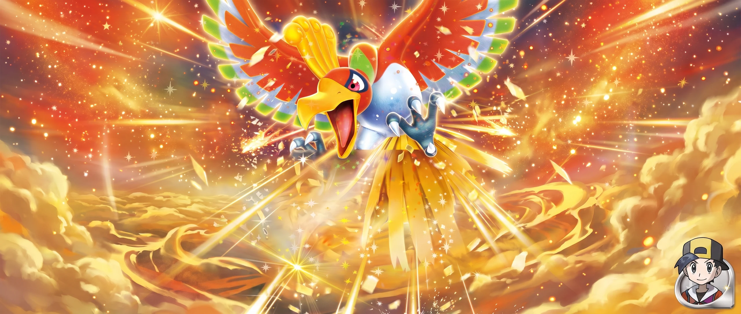 Panorama Poko·Art de ヒビキのホウオウex, d’après aky CG Works.