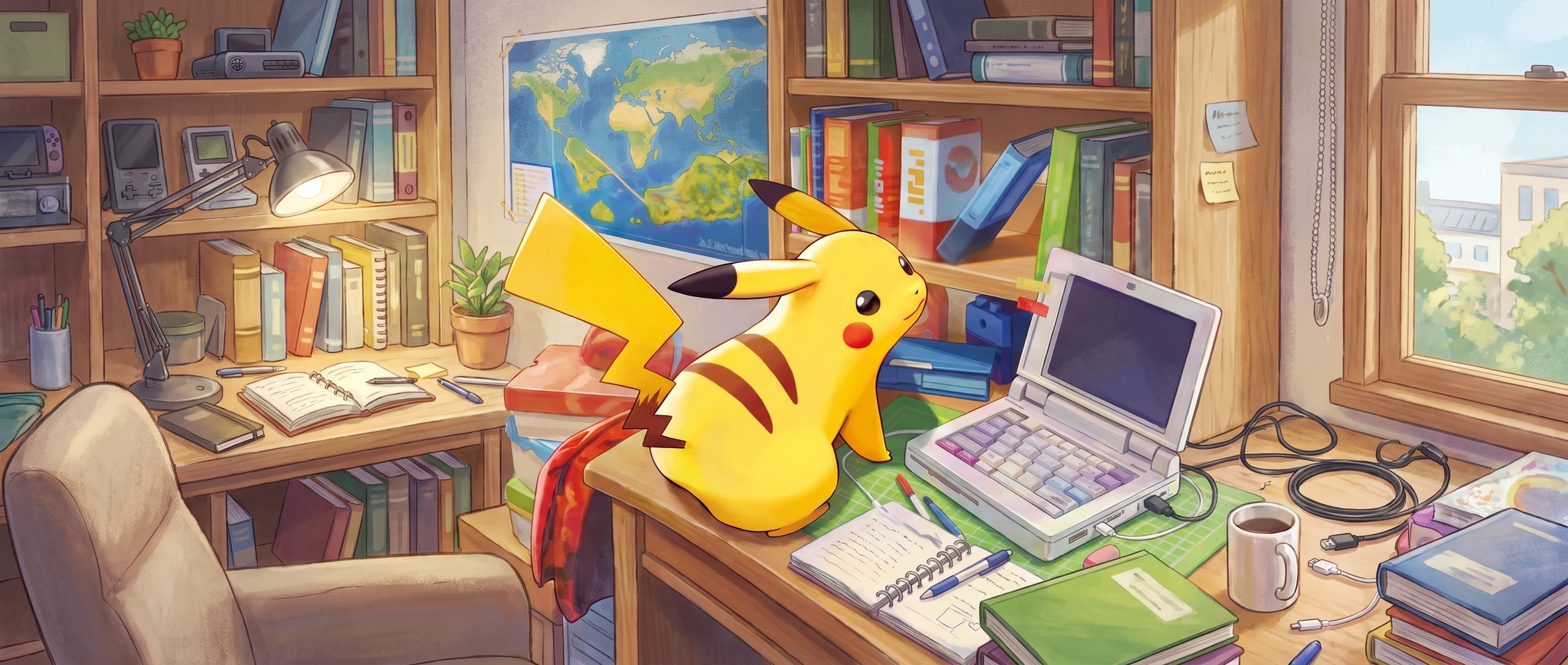 Panorama Poko·Art de Pikachu, d’après Atsushi Furusawa.