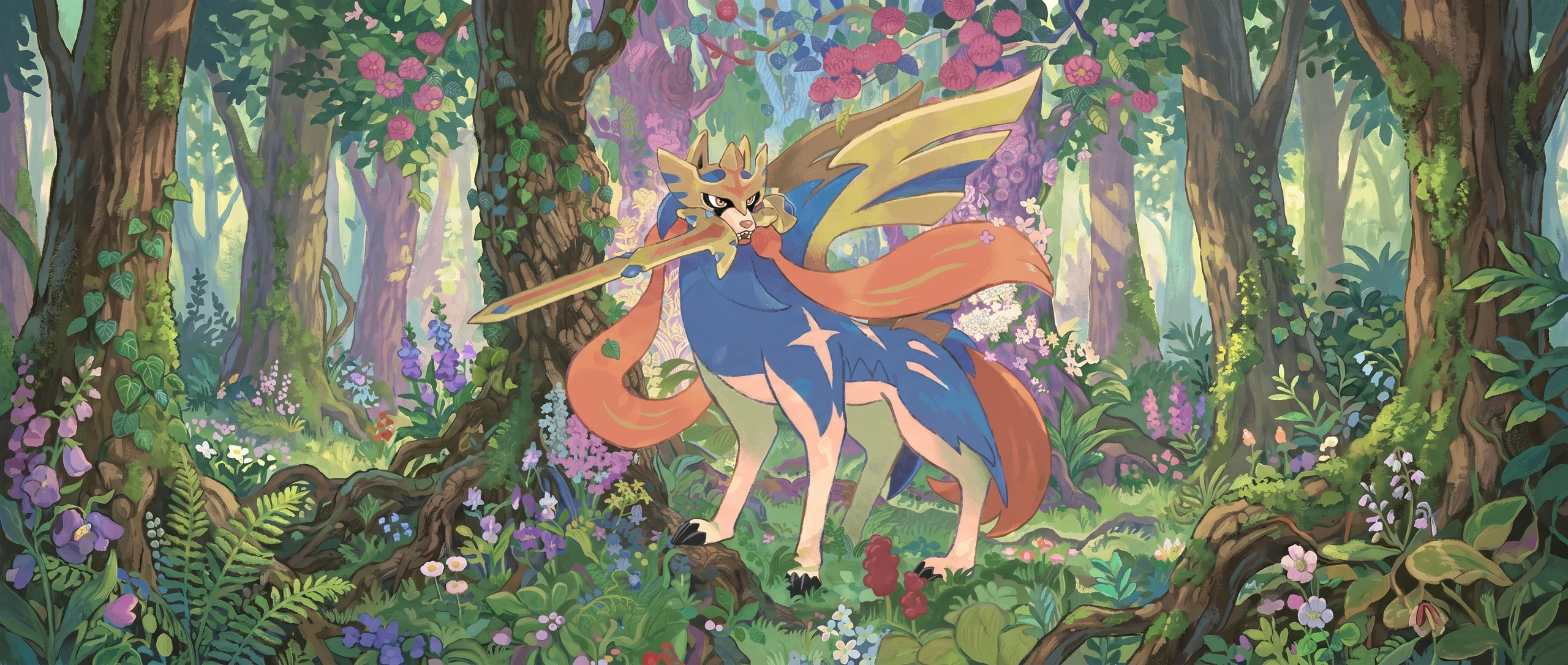 Panorama Poko·Art de Zacian, d’après Yoriyuki Ikegami.