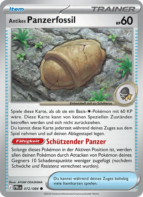 Antikes Panzerfossil