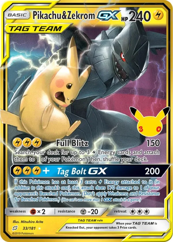 Pikachu et Zekrom GX