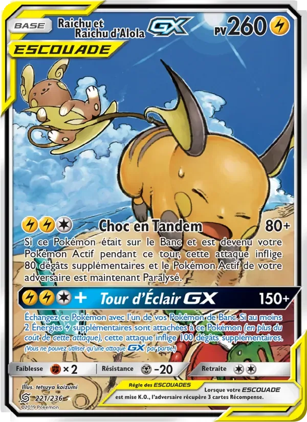 Raichu et Raichu d’Alola GX