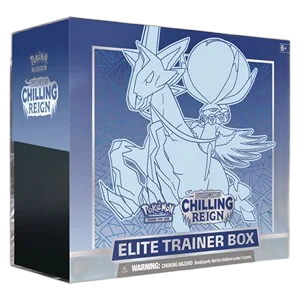 Top-Trainer-Box · 8 boosters · Ice Rider Calyrex · Schaurige Herrschaft