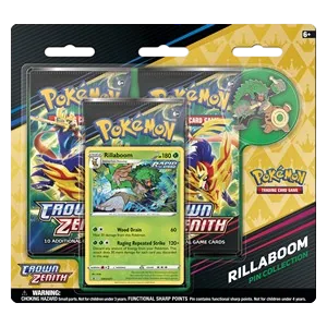 Crown Zenith: Rillaboom Pin Collection 3-Pack Blister